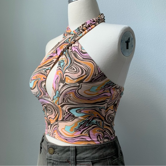Festival Retro Halter Crop Top - Picture 5 of 16
